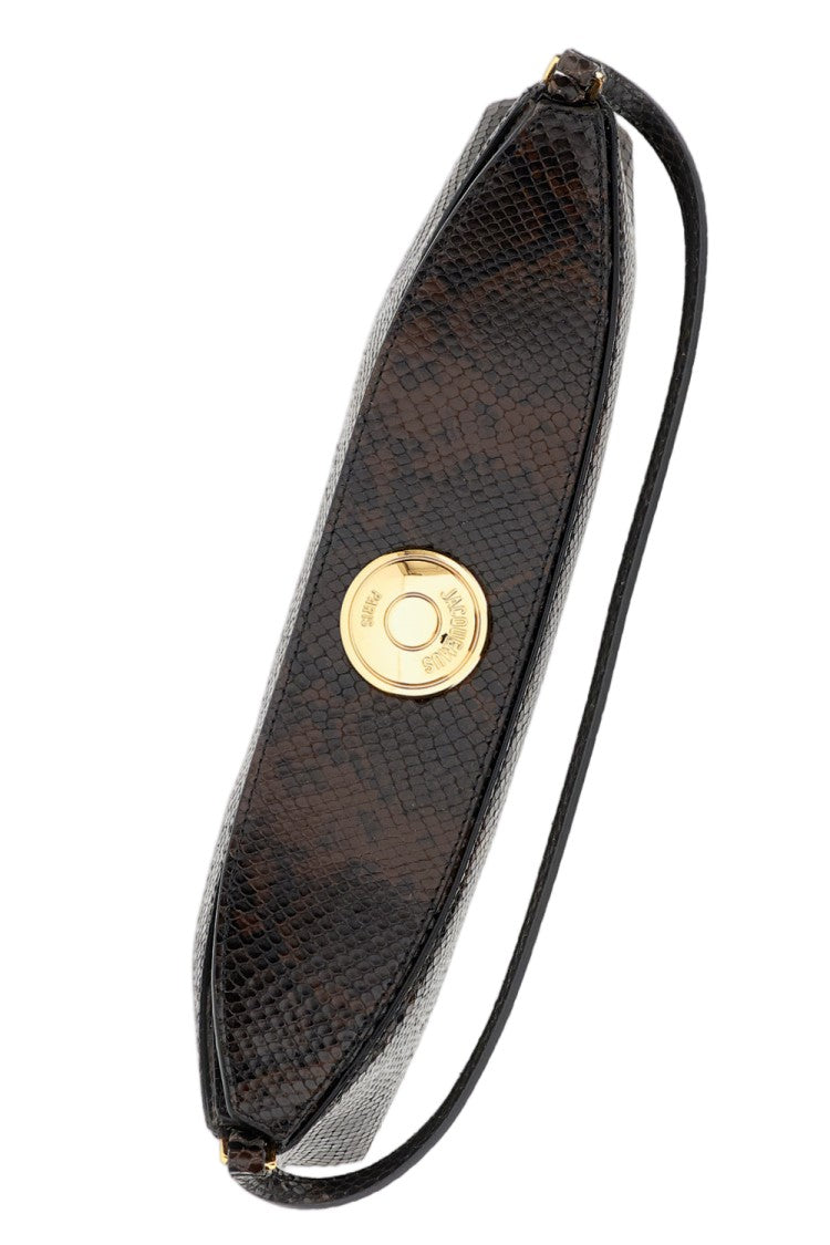 Jacquemus Python-Effect Leather Shoulder Bag With Engraved Snap Button