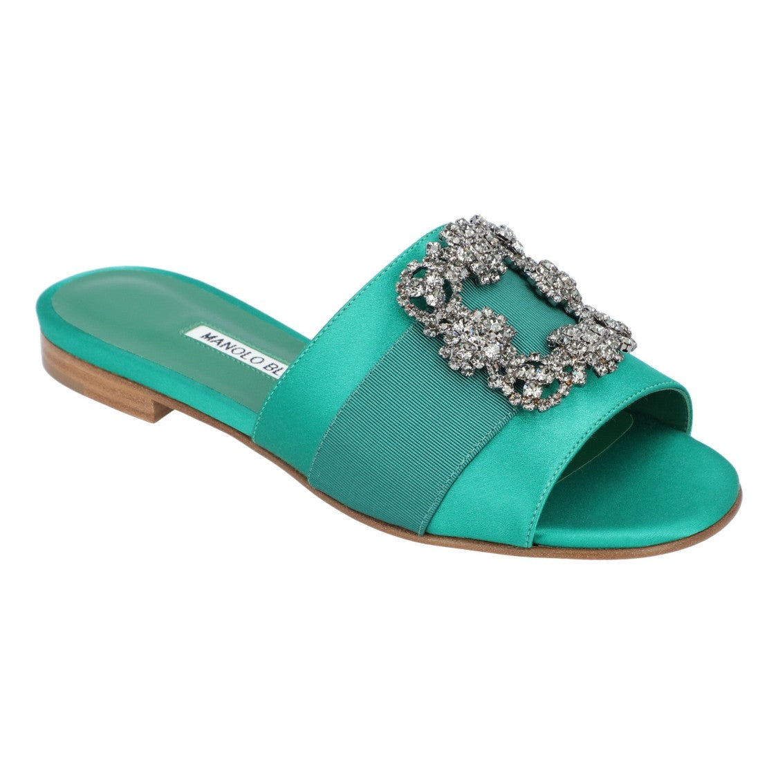 Manolo Blahnik Martamod Flat Green