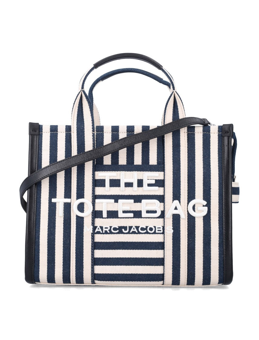 Marc Jacobs Striped Vertical Canvas Structured Tote Bag