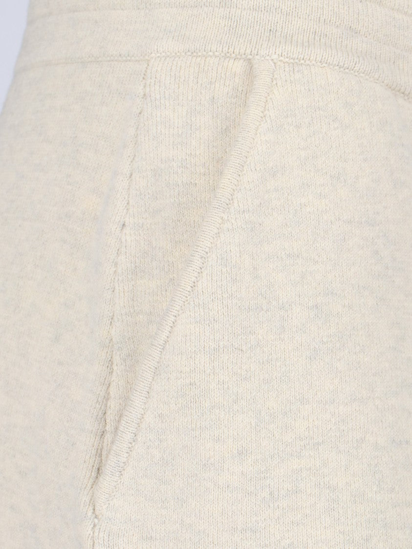 Isabel Marant Étoile Sporty Mini Skirt In Cream Stretch Cotton