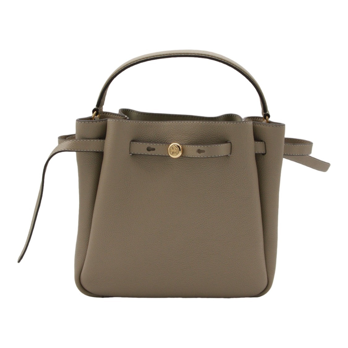 Tory Burch Structured Handbag With Adjustable Strap And Gold-Tone Emblem