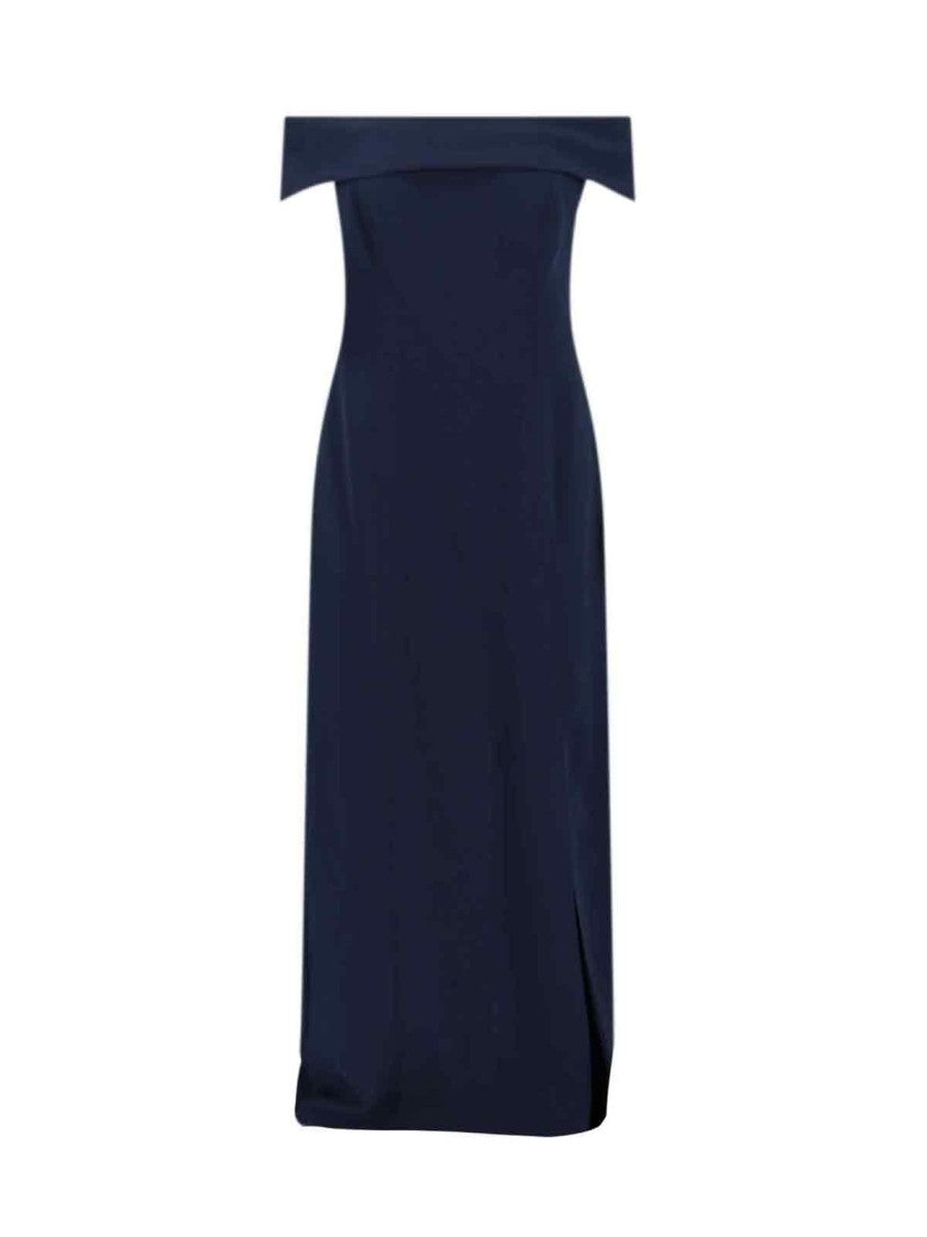 Polo Ralph Lauren Navy Off-The-Shoulder Maxi Dress
