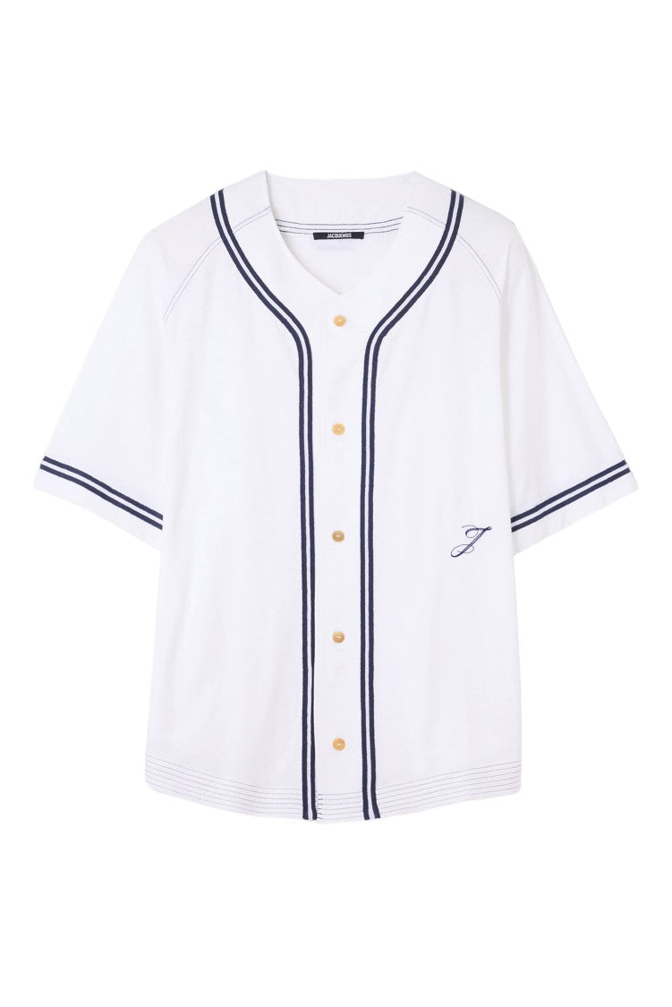 Jacquemus La Chemise Baseball Cotton-Hemp Top