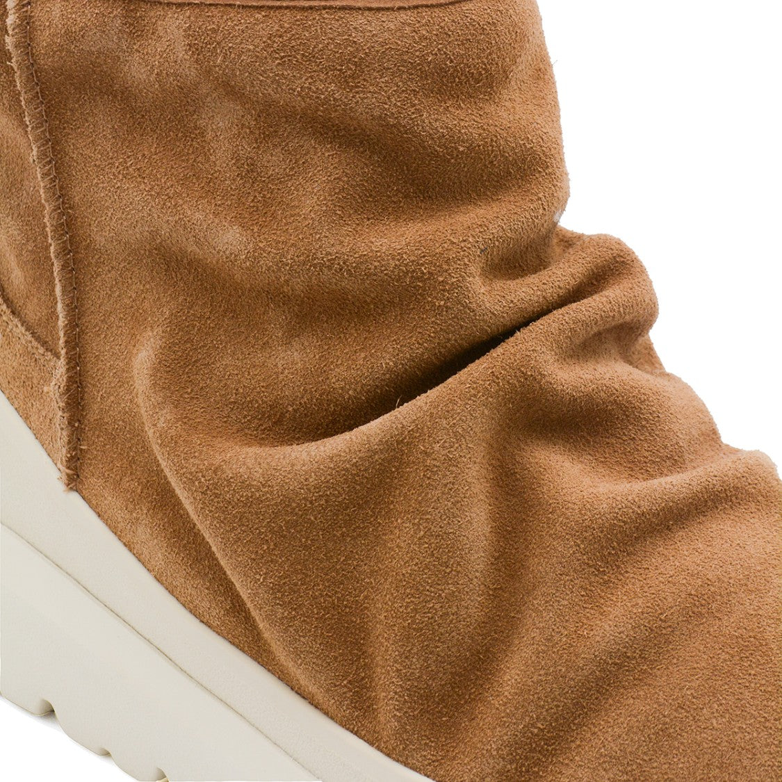Ugg Chestnut Ankle Boots With Ruched Upper