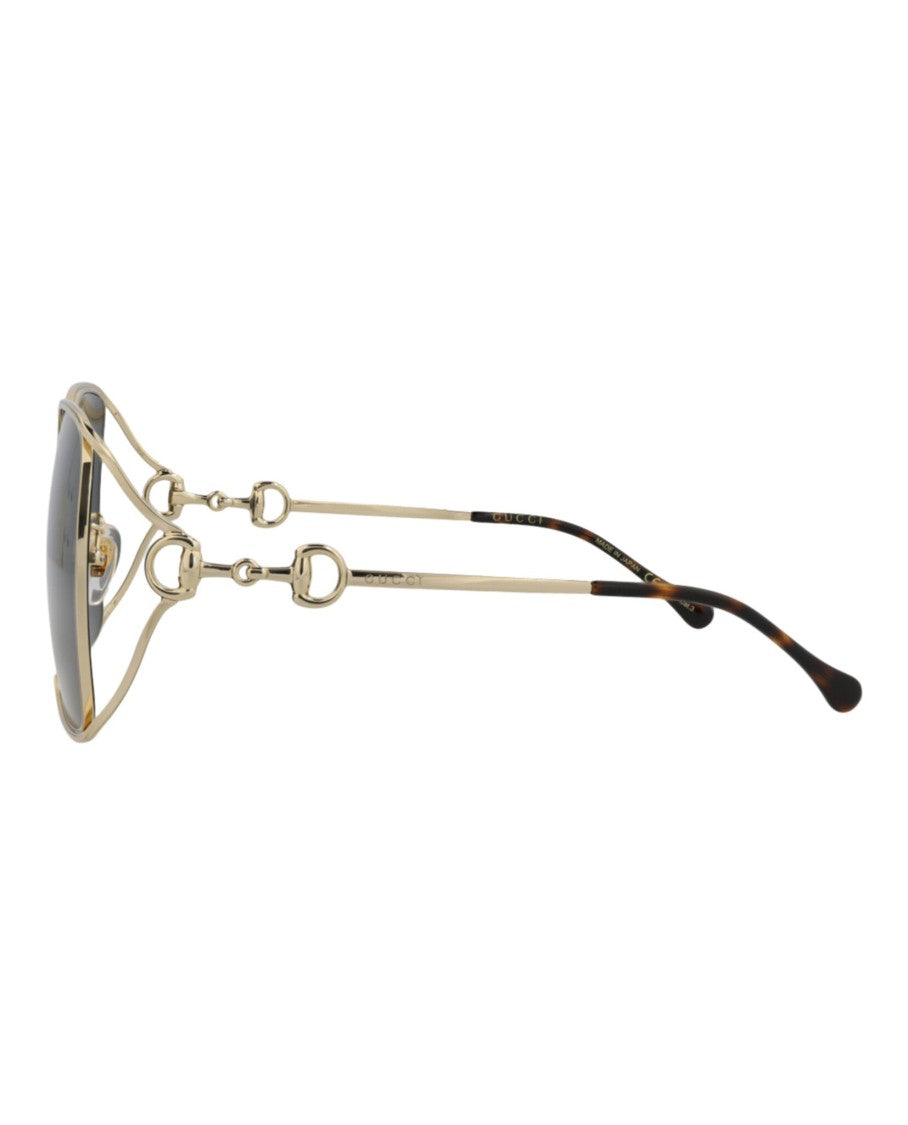 Gucci Square-Frame Metal Sunglasses
