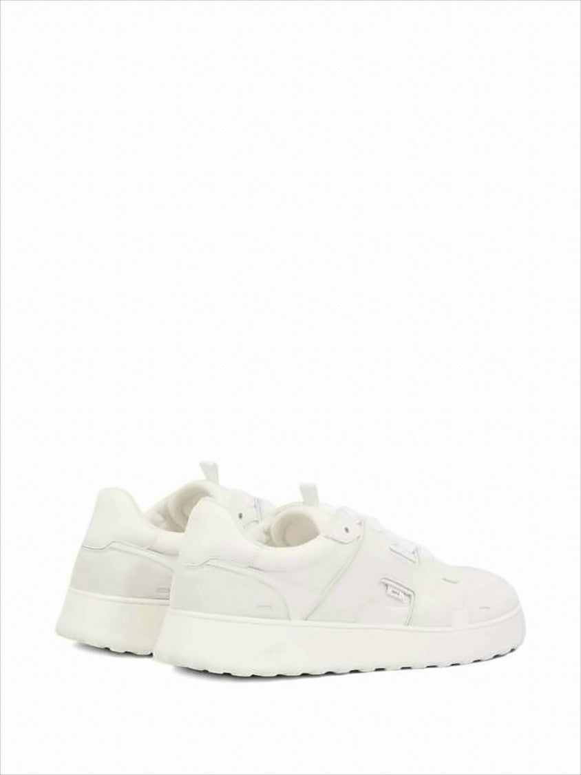 Ami Paris Low-Top Sneakers With Monochromatic Design