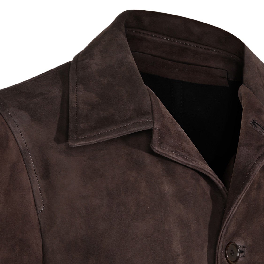 Salvatore Santoro Dark Brown Suede Minimalist Casual Jacket