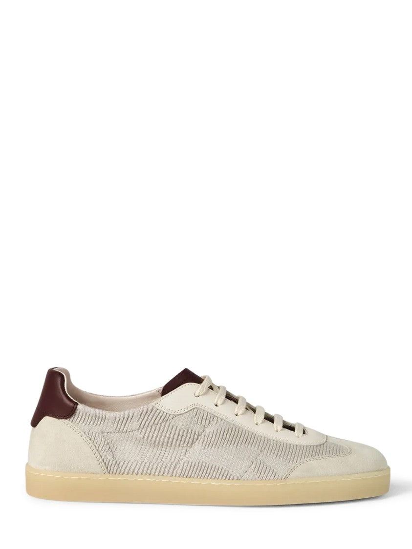 Brunello Cucinelli Low-Top Sneakers With Textured Fabric Upper