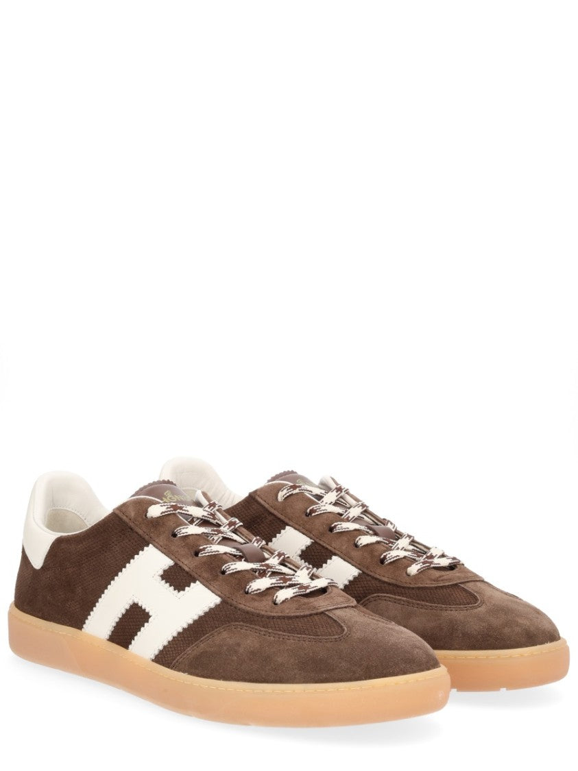 Hogan Brown Suede Leather H Sneakers