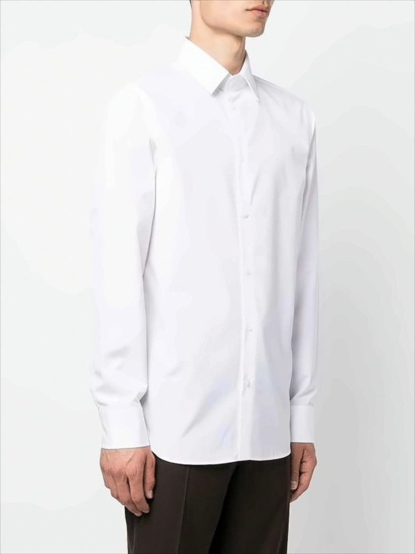 Gucci Tailored White Cotton Long-Sleeve Shirt