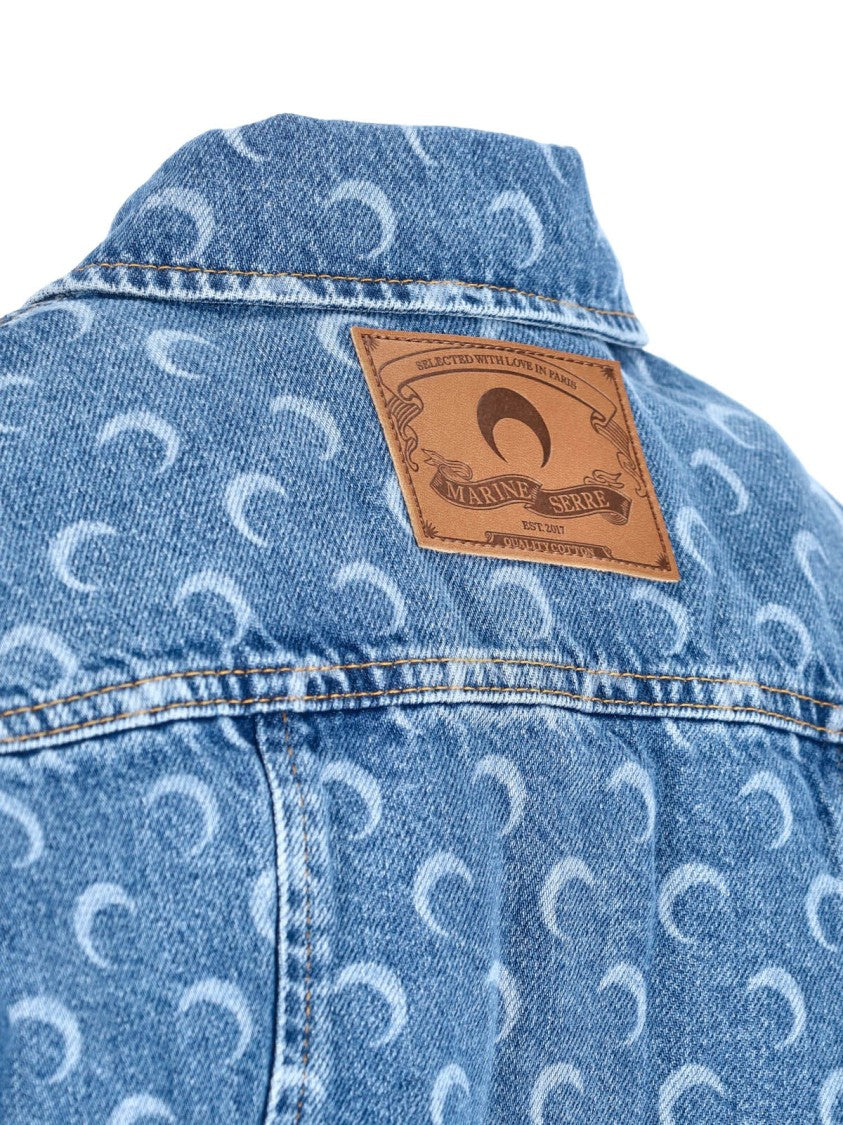 Marine Serre "Moon" Crop Jacket – Light Blue