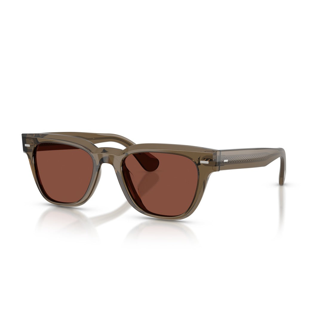 Oliver Peoples 0Ov5601su Translucent Brown Acetate Sunglasses With Textured Arms