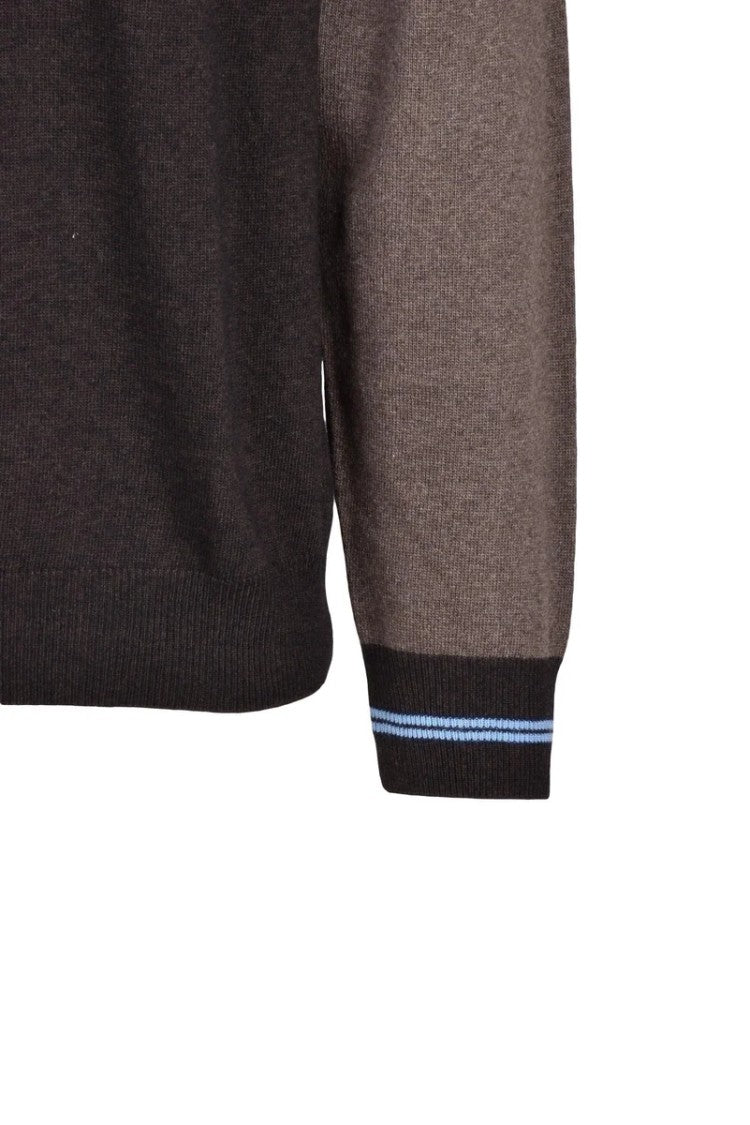 Harmont&Blaine Two-Tone Brown Pullover Sweater