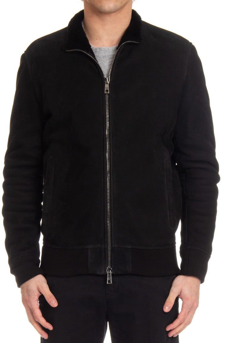 Giorgio Brato Zipped Shearling With Knit Panels