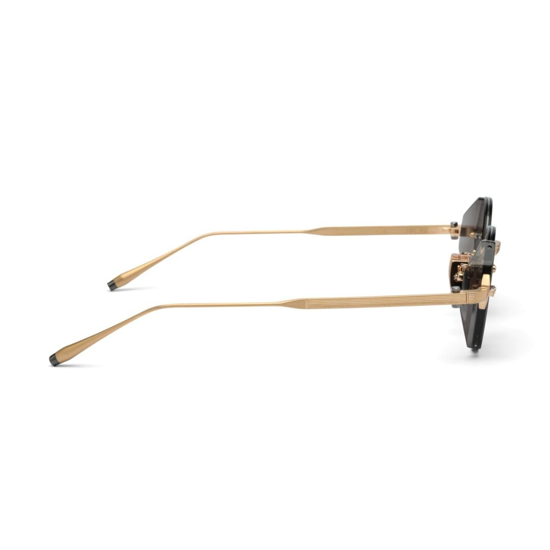 Akoni Jupiter Sleek Rimless Sunglasses With Round Lenses