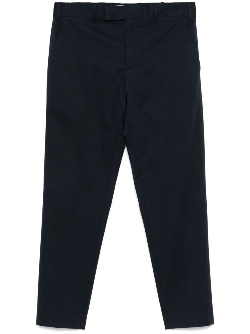 Pt Torino Tailored Blue Trousers With Classic Waistband