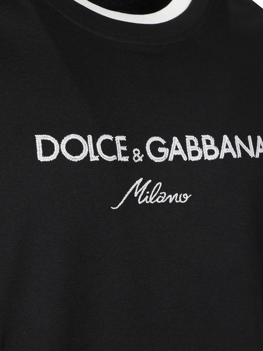 Dolce & Gabbana Minimalist Black Short Sleeve T-Shirt