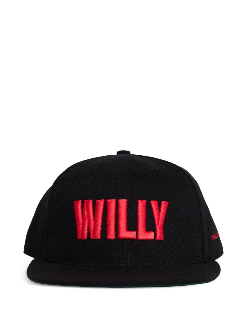 Willy Chavarria Flat Peak Cap With Embossed Logo And Adjustable Strap