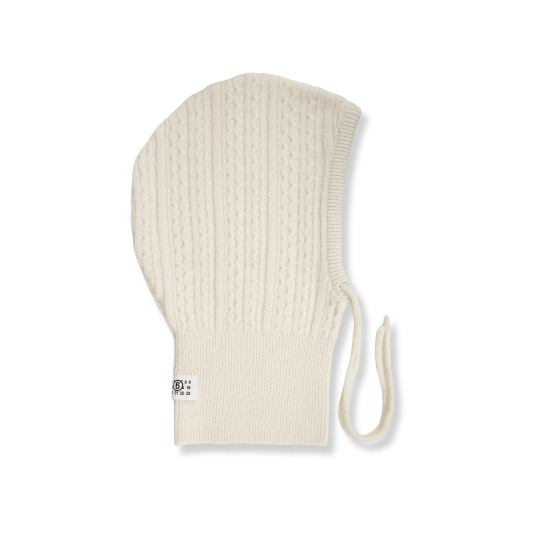 Mm6 By Maison Margiela Cable-Knit Balaclava With Numeric Logo