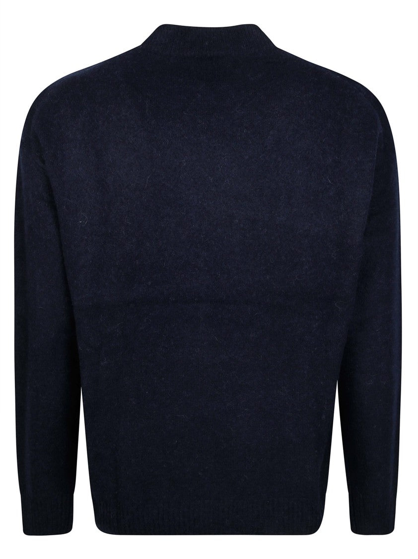 Paolo Pecora Dark Navy Knit Sweater