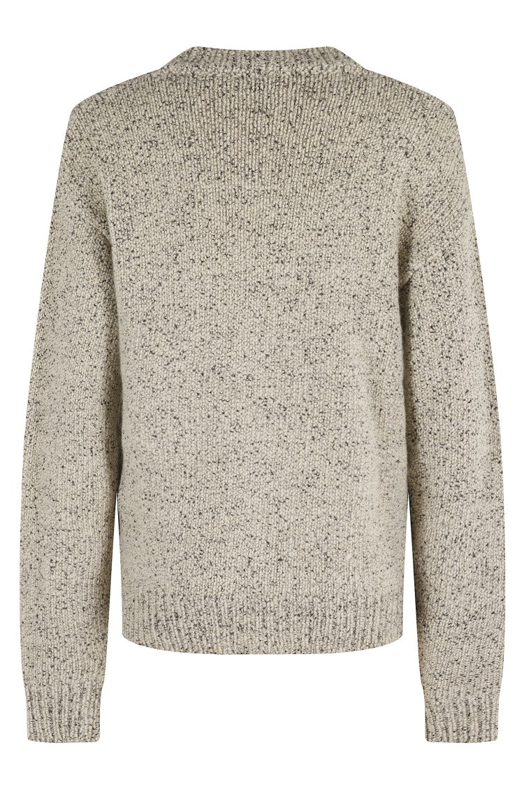 Tela Textured Knit Cardigan With V-Neckline And Ribbed Hem