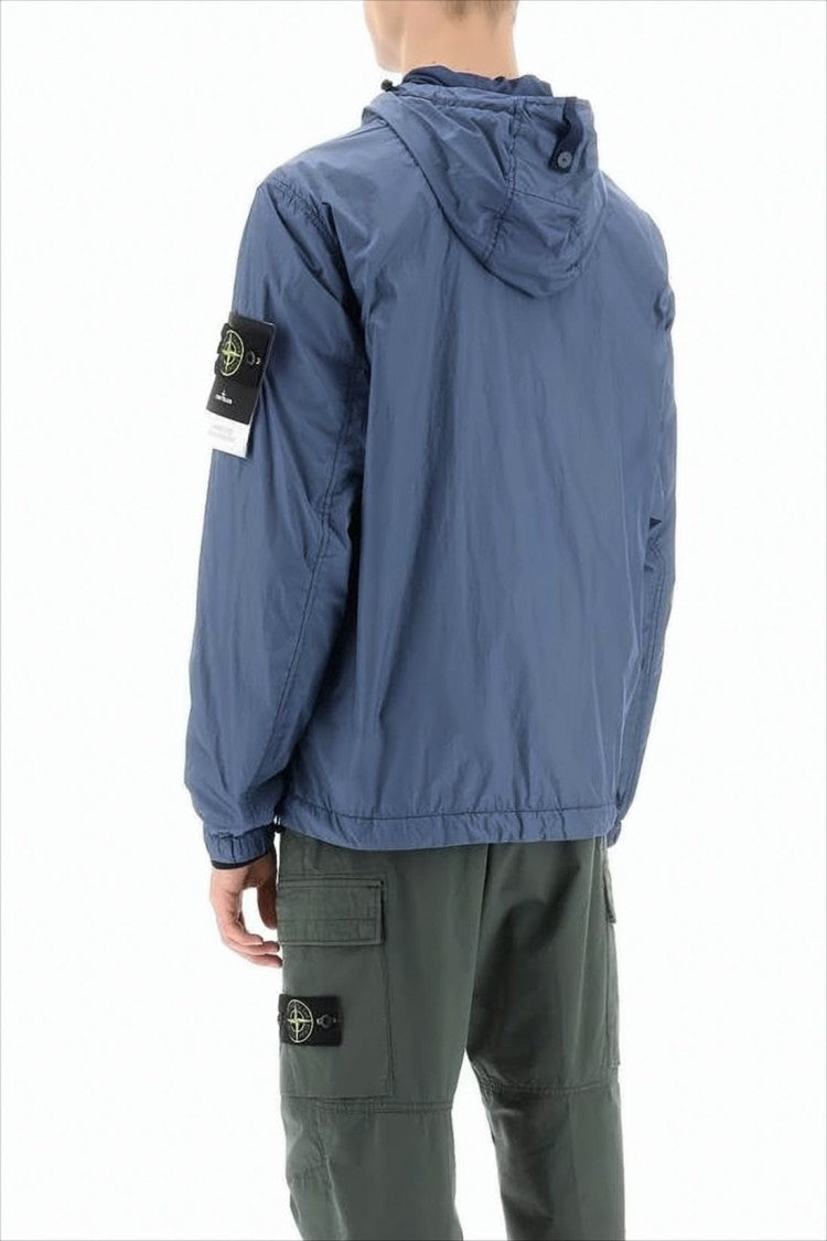 Stone Island Lightweight Hooded Jacket With Distinctive Patch