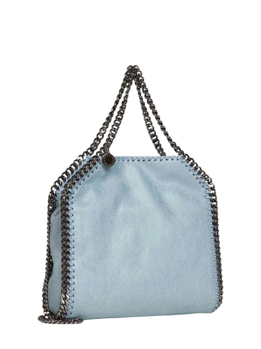 Stella Mccartney Sky Blue Falabella Chain-Trimmed Shoulder Bag
