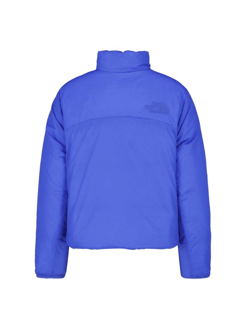 The North Face Blue Pertex Nuptse High-Collar Down Jacket