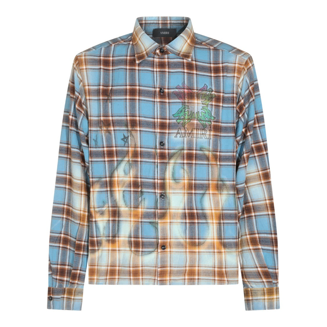 Amiri Classic Plaid Graphic Print Casual Shirt