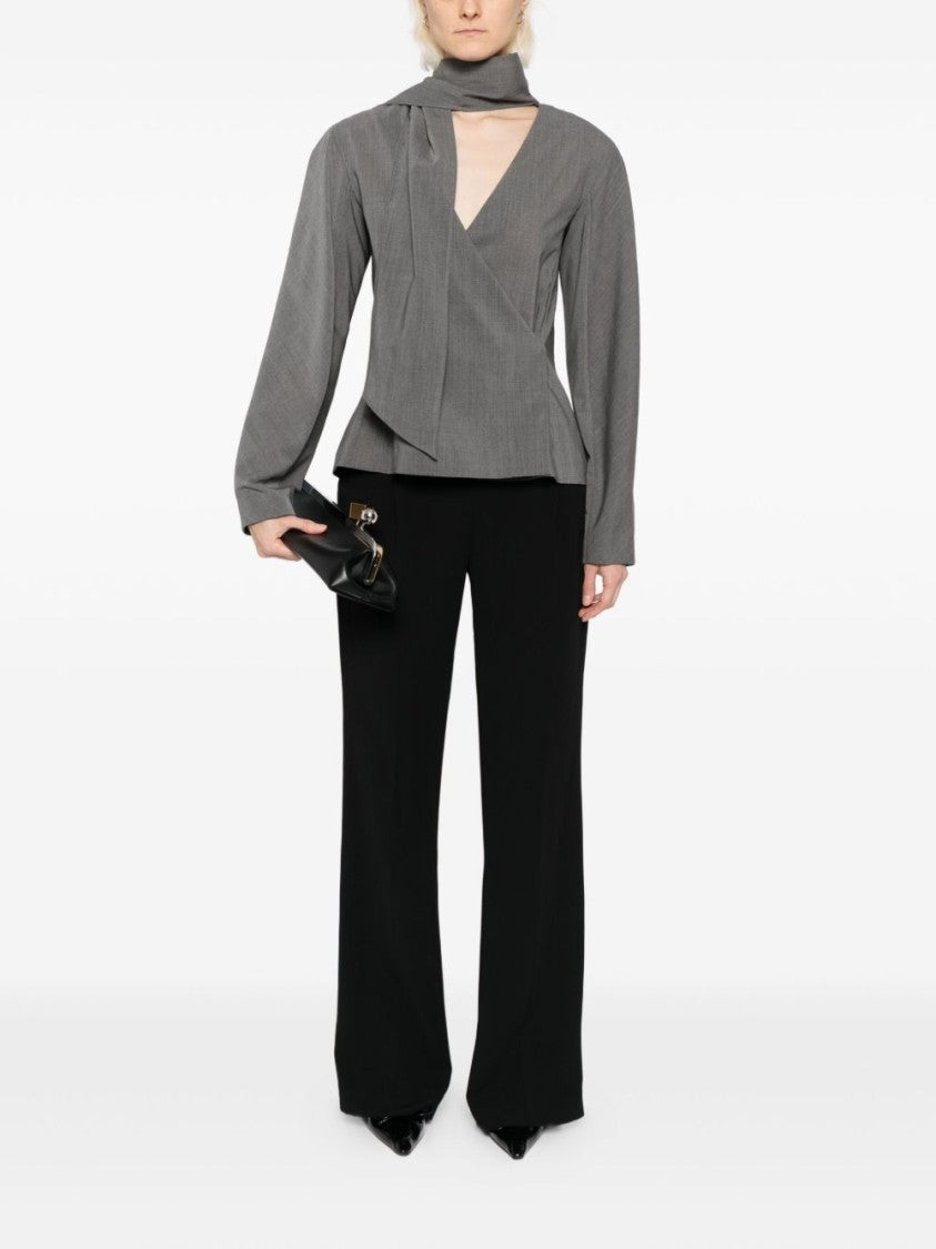 Jacquemus Tailored Wrap-Style Grey Jacquemus Sweater