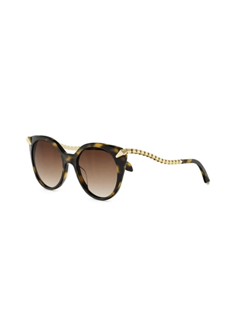 Bulgari Bv40082i Cat-Eye Gold Chain Sunglasses