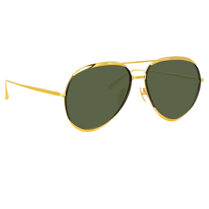 Linda Farrow Matisse Aviator Sunglasses In