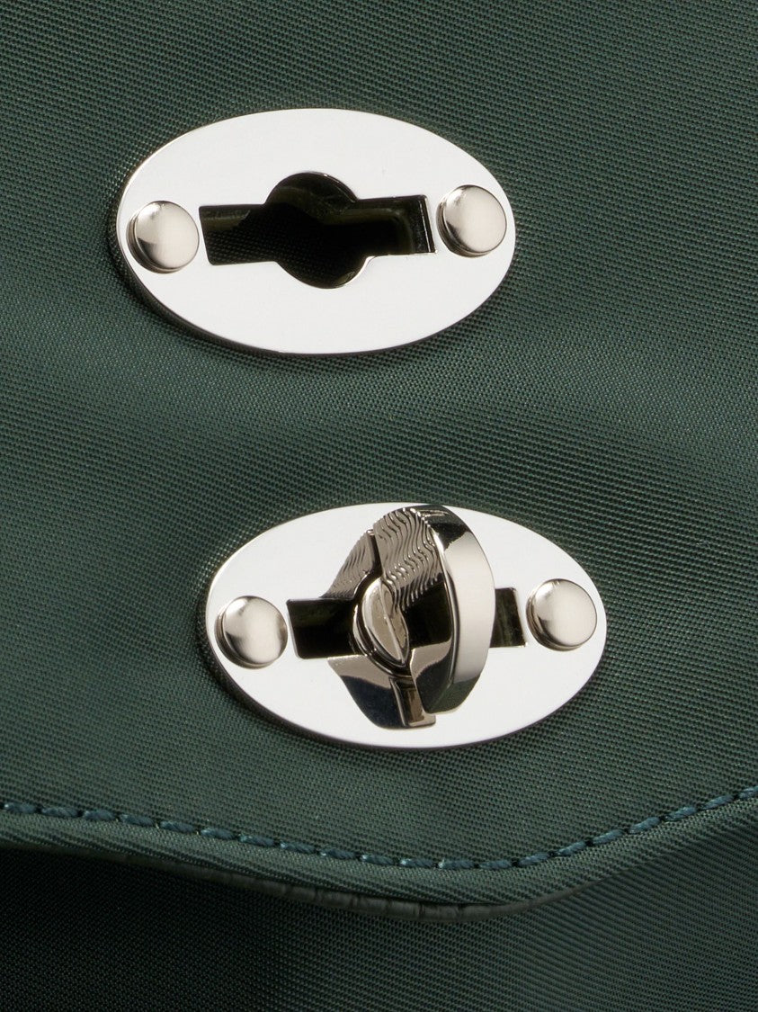Zanellato Green Silver-Tone Turn-Lock Shoulder Bag