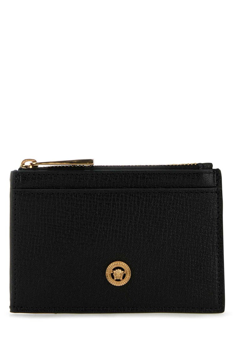 Versace Black Leather Card Holder