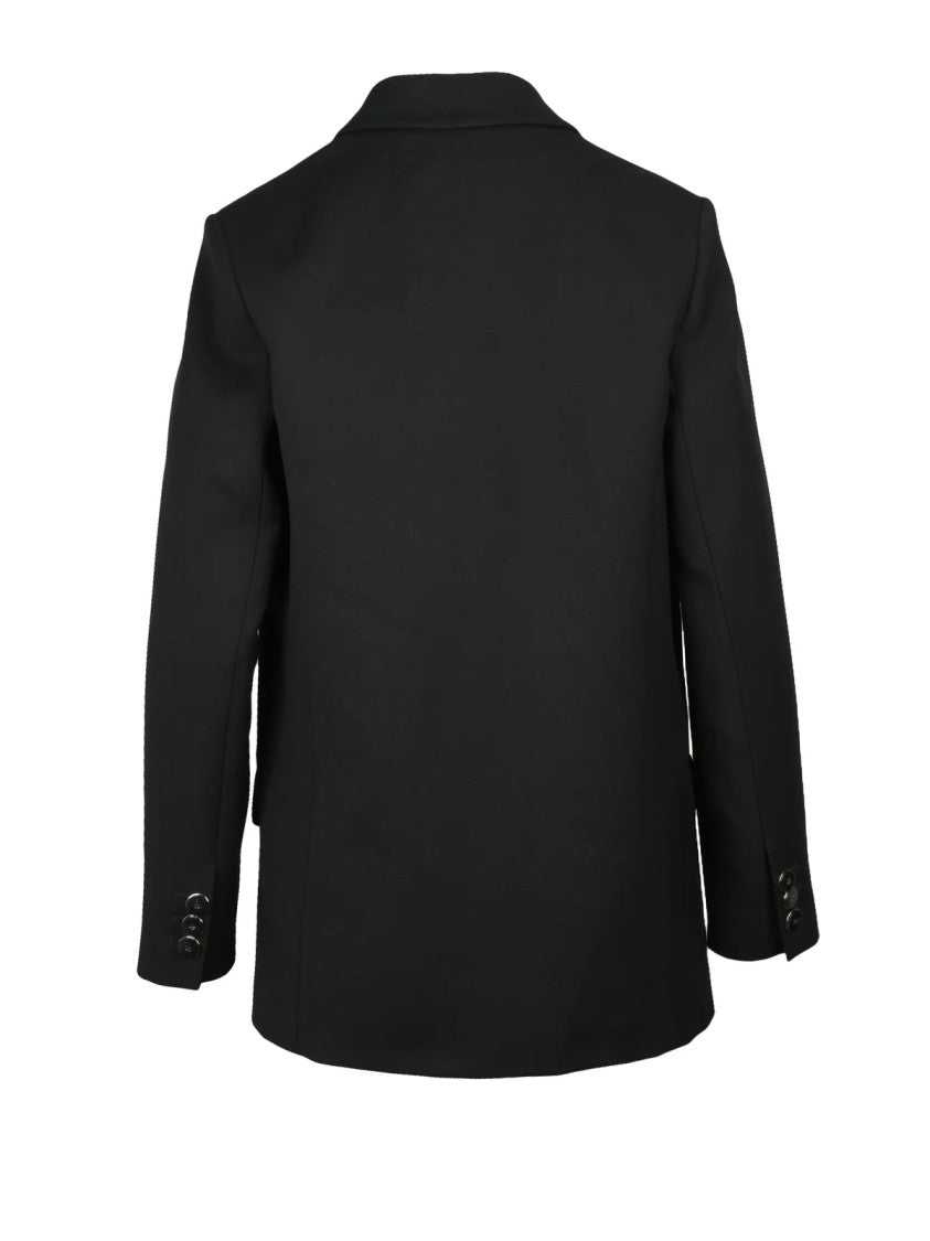 Simona Corsellini Black Polyester Viscose Elastane Women's Stretch Blazer