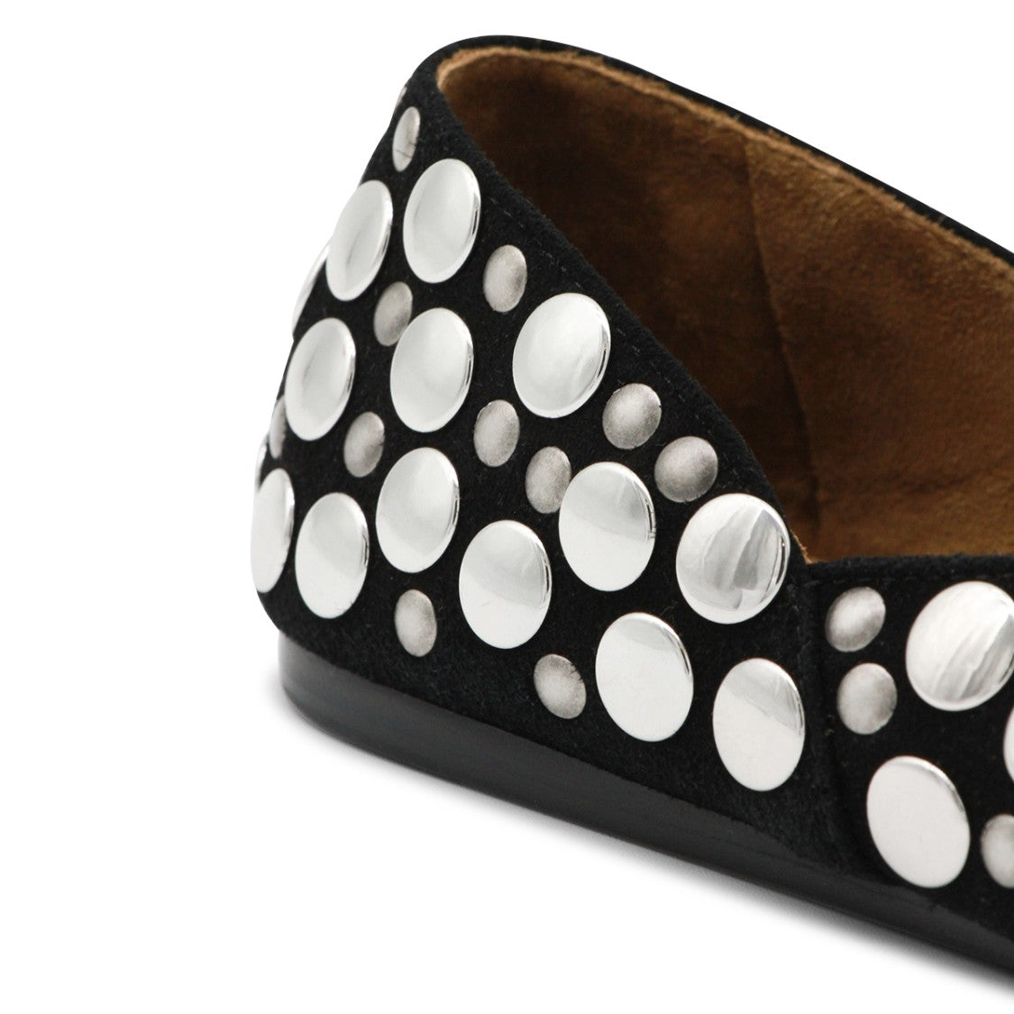 Khaite Black Leather Flats