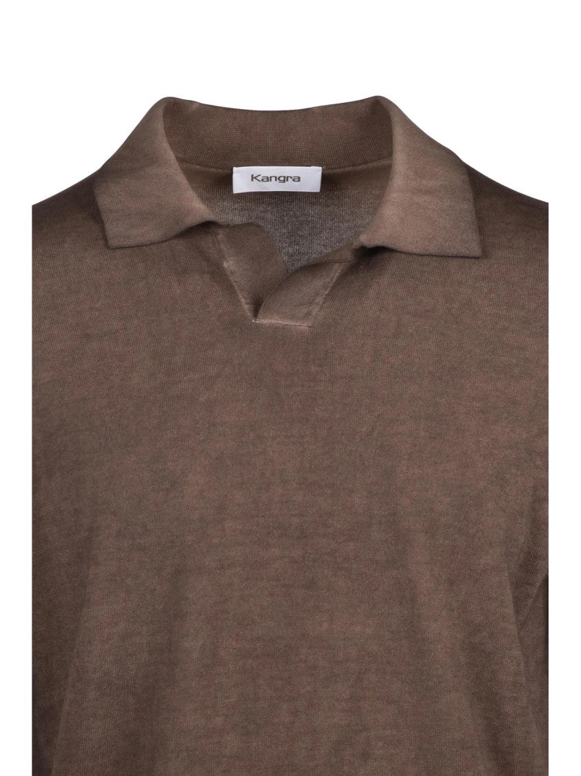 Kangra Brown Cotton Knit Polo