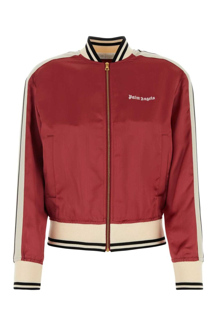 Palm Angels Tiziano Red Viscose Bomber Jacket