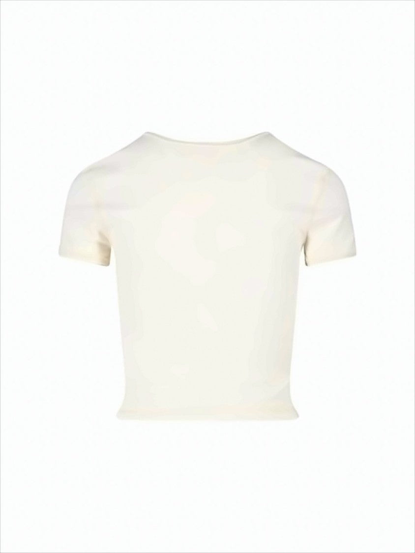 Diesel Cropped Ribbed Short-Sleeve Top