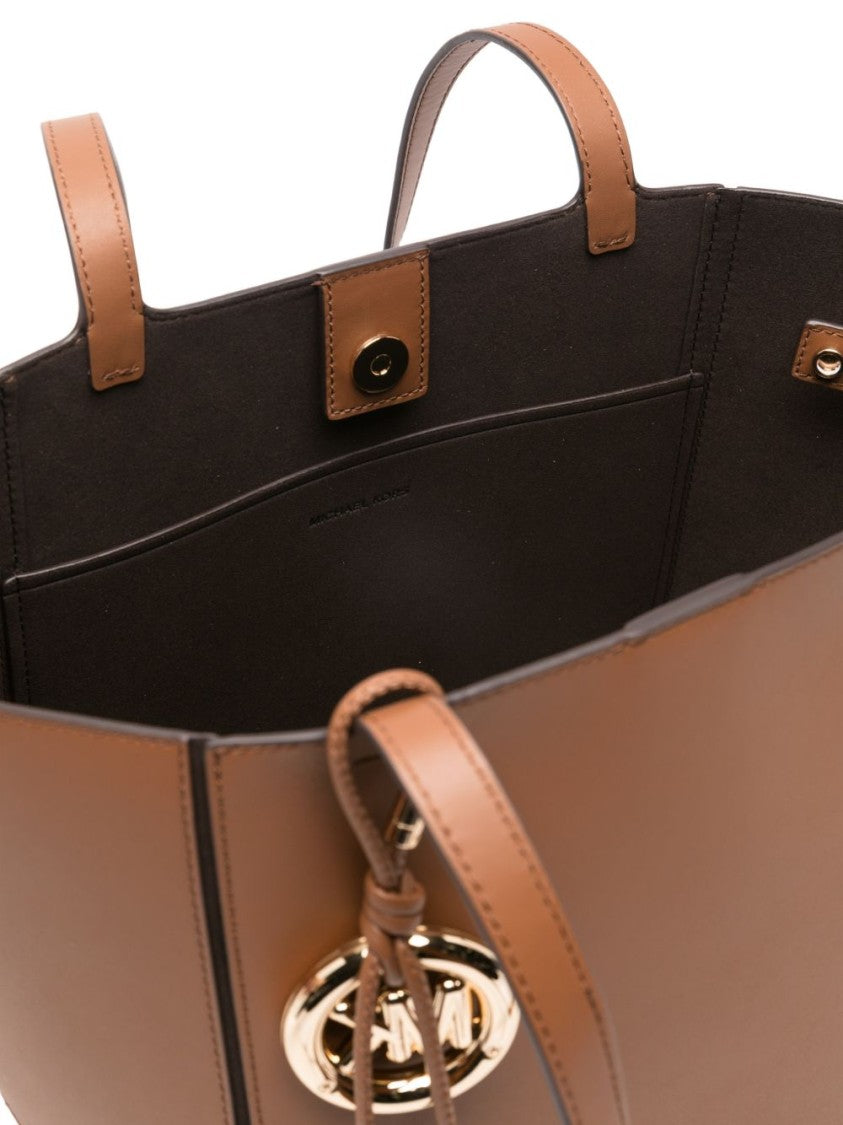 Michael Kors Structured Brown Calf Leather Tote