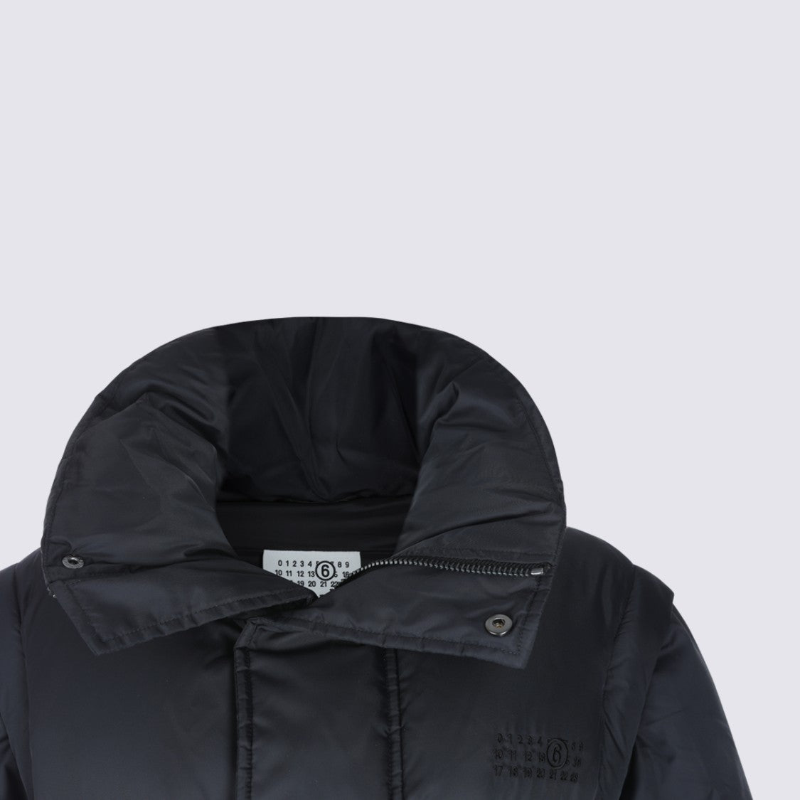 Mm6 By Maison Margiela Puffer Coat With Structured Collar And Concealed Placket