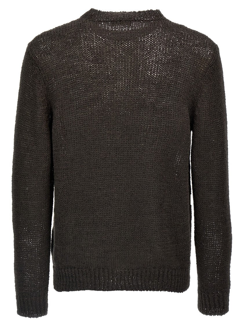 Roberto Collina Mesh Knit Black Sweater