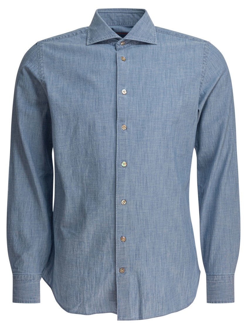 Borriello Light Blue Cotton Shirt