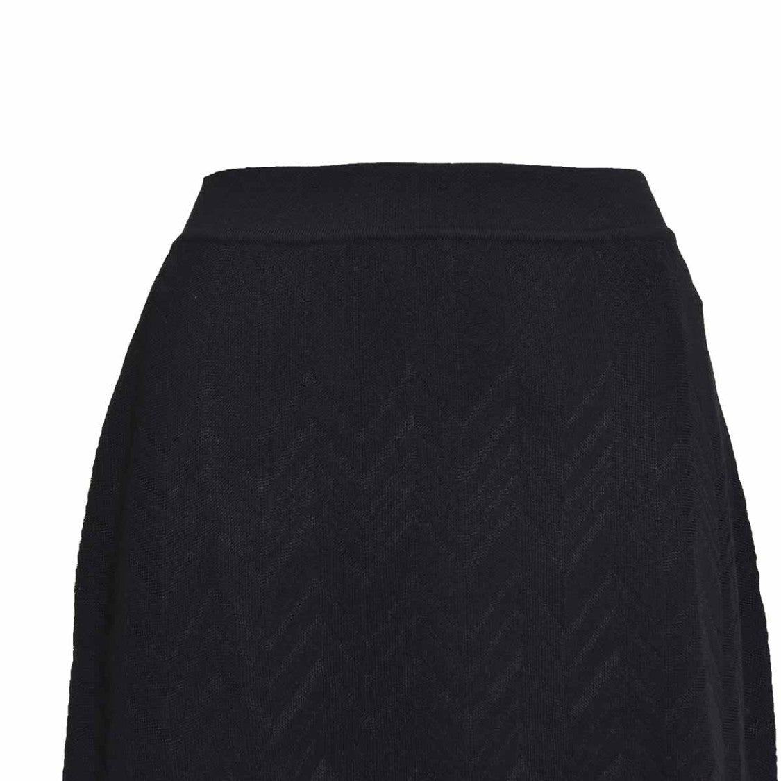 Missoni Black Zig Zag Knit Mini Skirt