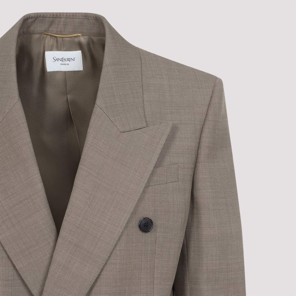 Saint Laurent Tailored Beige Wool Jacket