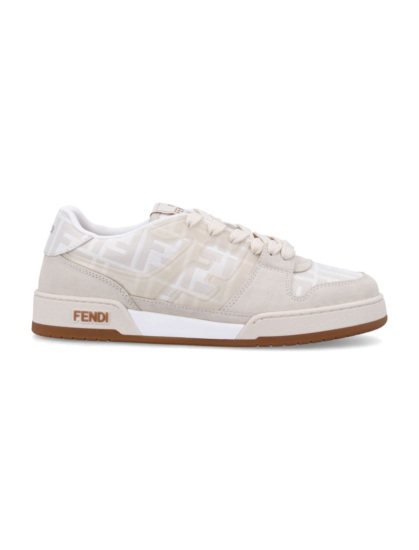 Fendi Ff Jacquard And Suede Match Sneakers
