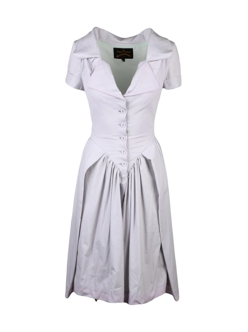 Vivienne Westwood Anglomania Monday Dress Featuring Fitted Bodice And Flared Skirt