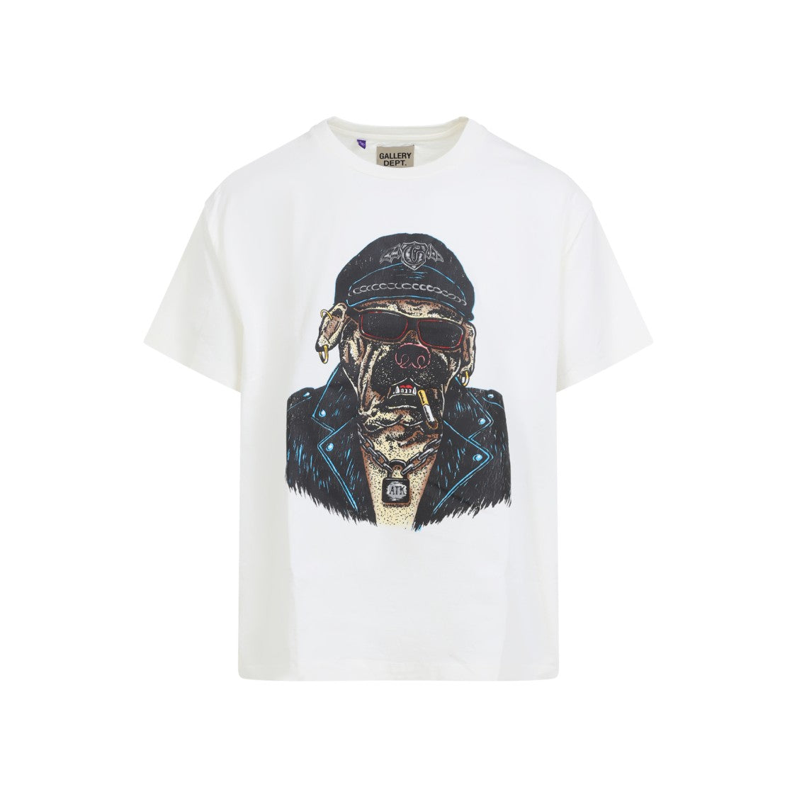 Gallery Dept. Archival White Cotton Oct Biker Dog T-Shirt