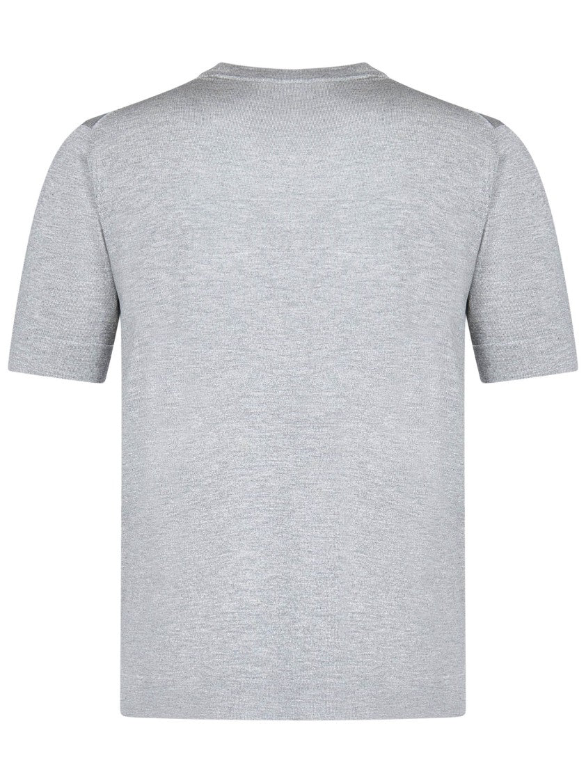 Franzese Collection Granite-Textured Silk And Cashmere T-Shirt