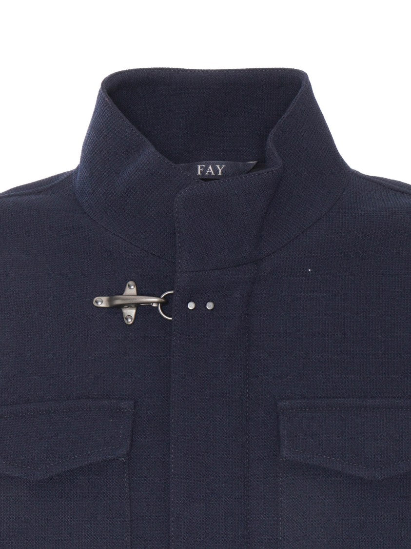 Fay Structured Black Field Jacket